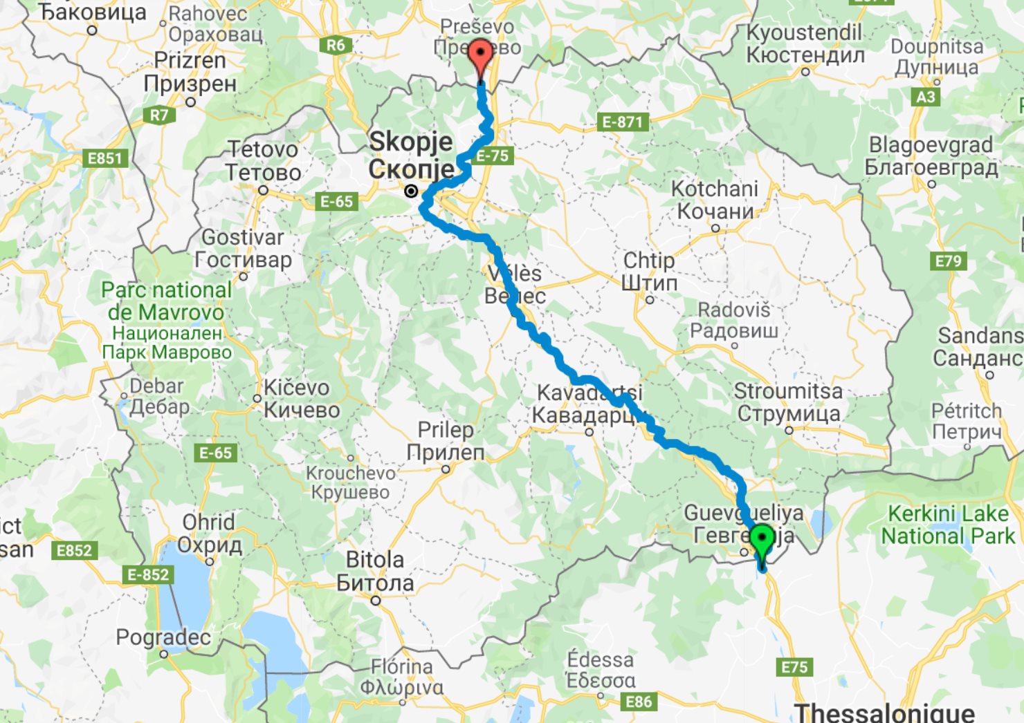 parcours macedoine du nord cyclotopo