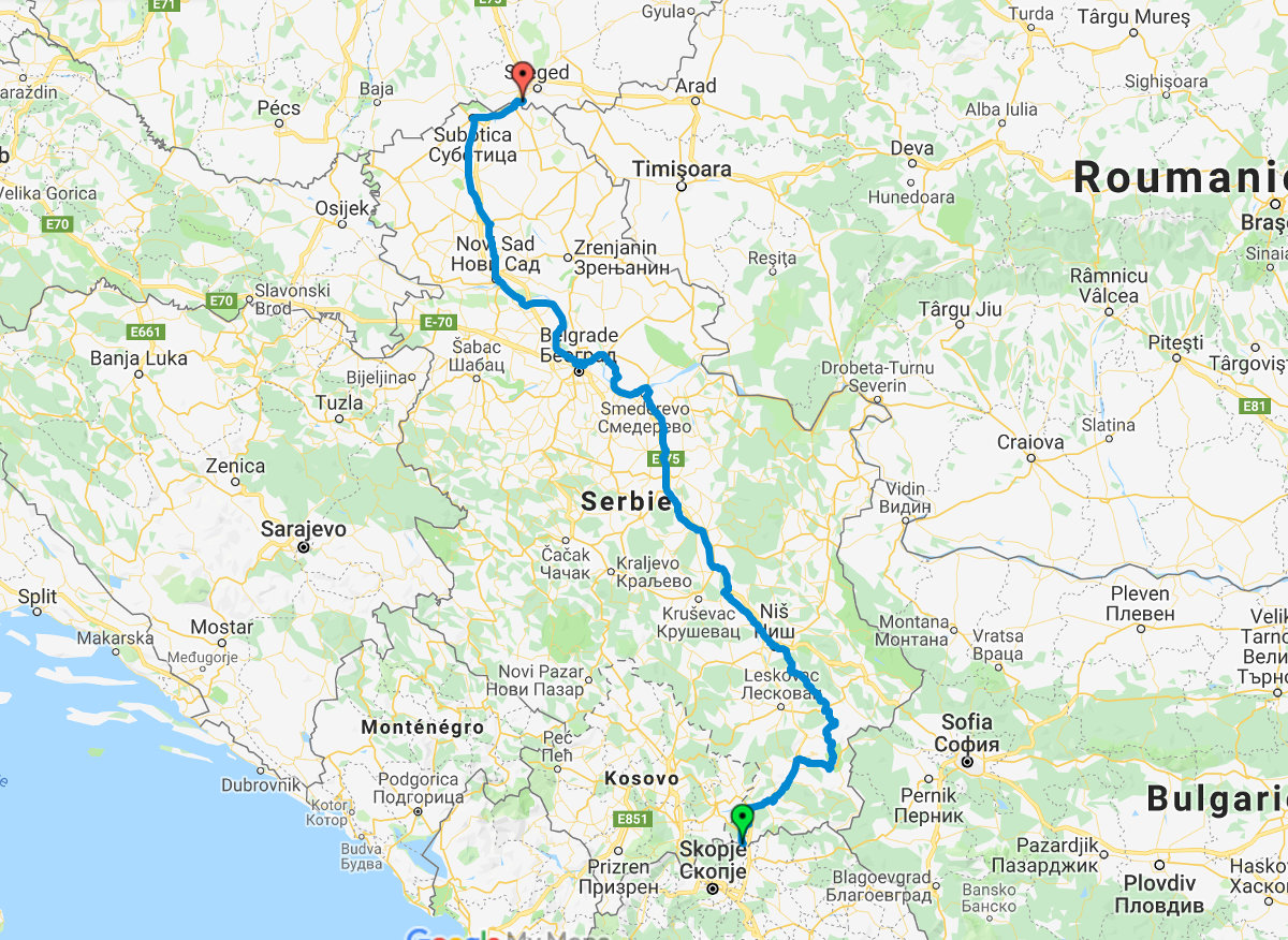 parcours serbie