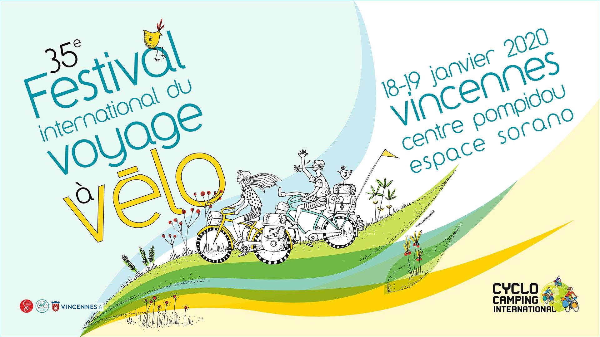 Acier vintage pour voyage au long cours Affiche_Festival_international_voyage_velo_2020