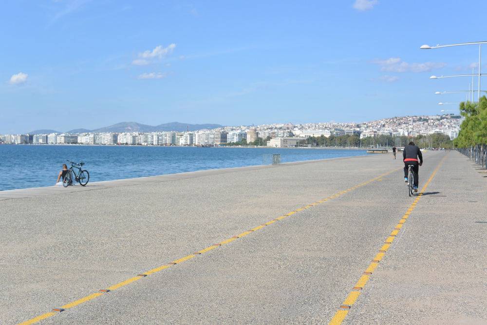 Thessalonique et sa longue piste cyclable